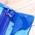 Custom Clear Blue PVC Zipper Toiletry Cosmetic Makeup Pouch